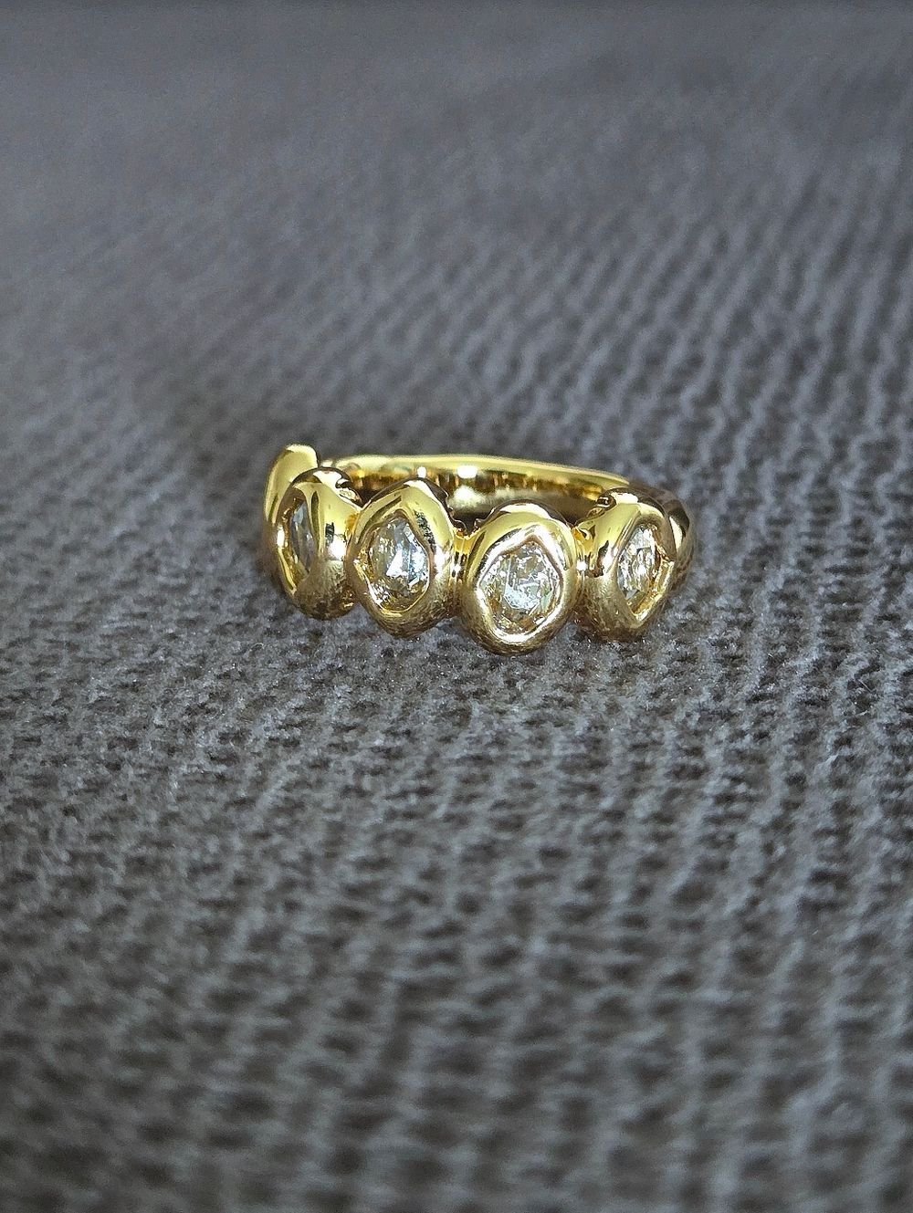 ✨️HP✨️ Alexis Bittar Molten Gold💛 with Clear Crystals💎 Ring💍 - NWT - Picture 11 of 16